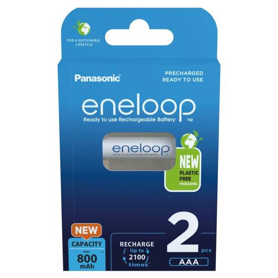 Obrázok pre Dobíjecí baterie PANASONIC ENELOOP AAA 800 mAh 2 szt (BK-4MCDE/2CP)