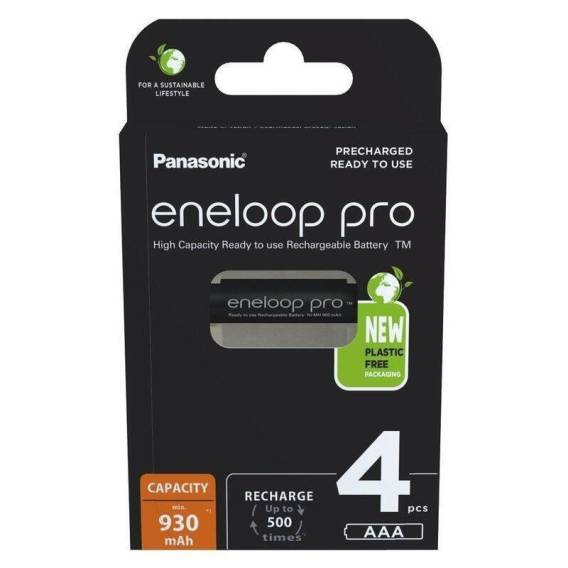 Obrázok pre Dobíjecí baterie PANASONIC ENELOOP PRO AAA 930 mAh 4 szt (BK-4HCDE/4CP)