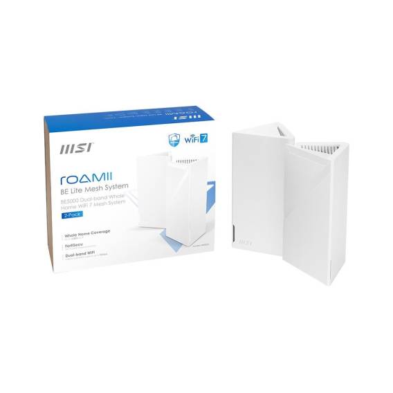 Obrázok pre MSI Roamii BE Lite Mesh System 2-pack Dvoupásmový (2,4 GHz / 5 GHz) Wi-Fi 7 (802.11be) Bílá 3 Vnitřní