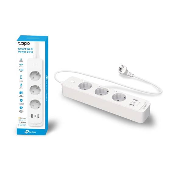 Obrázok pre TP-Link Tapo P300 3 AC zásuvky / AC zásuvek Type F (CEE 7/4) 1,5 m 3 2300 W Bílá