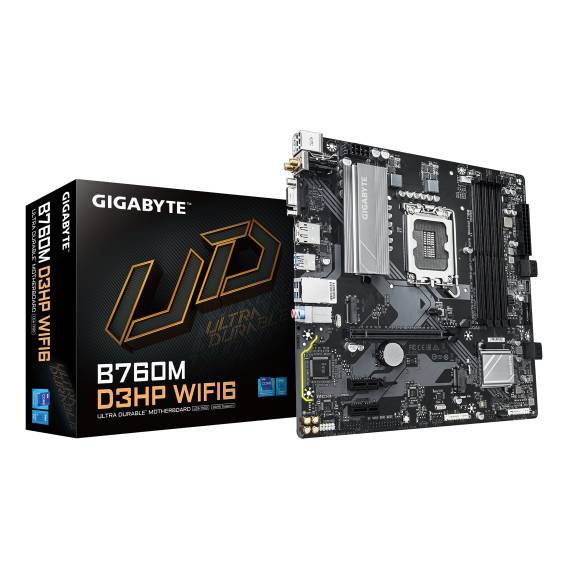 Obrázok pre GIGABYTE B760M D3HP WIFI6 základní deska Intel B760 Express LGA 1700 Micro ATX