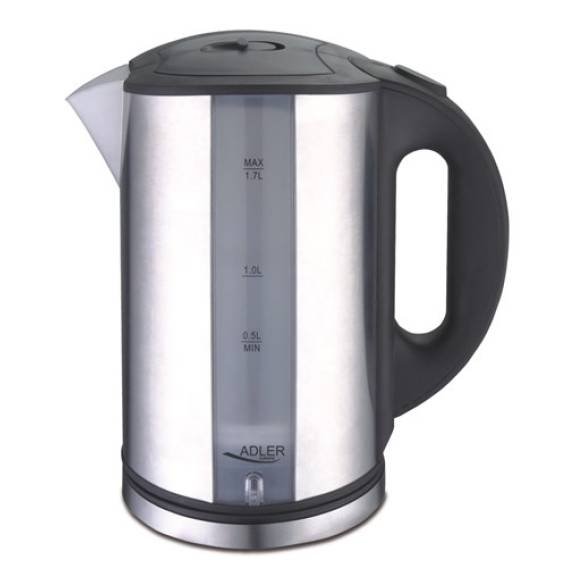 Obrázok pre Adler AD 1216 elektrická konvice 1,7 l Černá, Stříbrná 2200 W
