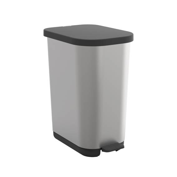 Obrázok pre ROTHO Ribo Silver - odpadkový koš s pedálem – 35l