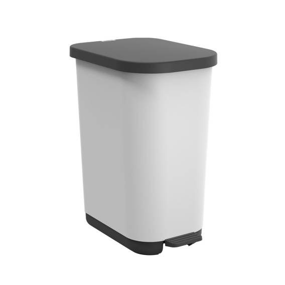 Obrázok pre ROTHO Ribo White - odpadkový koš s pedálem – 35l