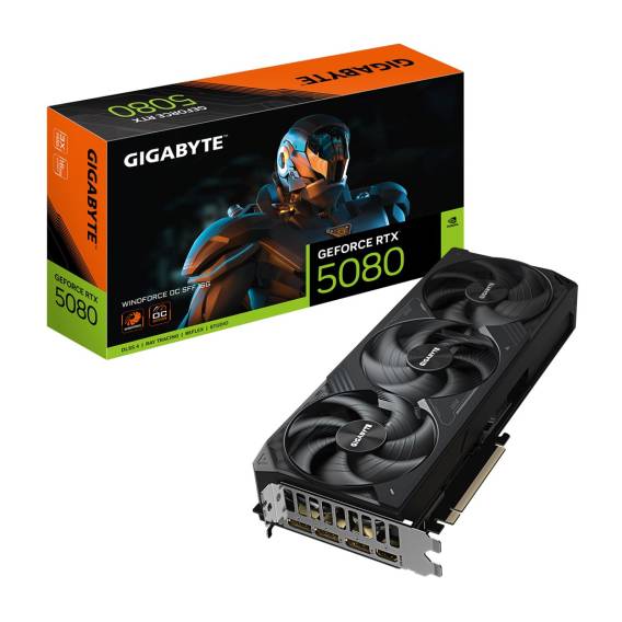 Obrázok pre GIGABYTE GeForce RTX 5080 WINDFORCE OC SFF 16G NVIDIA 16 GB GDDR7