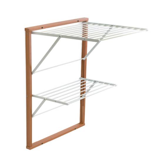 Obrázok pre ARREDAMENTI KEVIN Wall-mounted drying rack - 64 x 67 cm, Brown