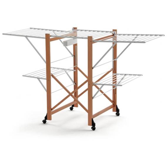 Obrázok pre ARREDAMENTI GABBIANO Drying rack on wheels - 175 x 67 cm, Brown