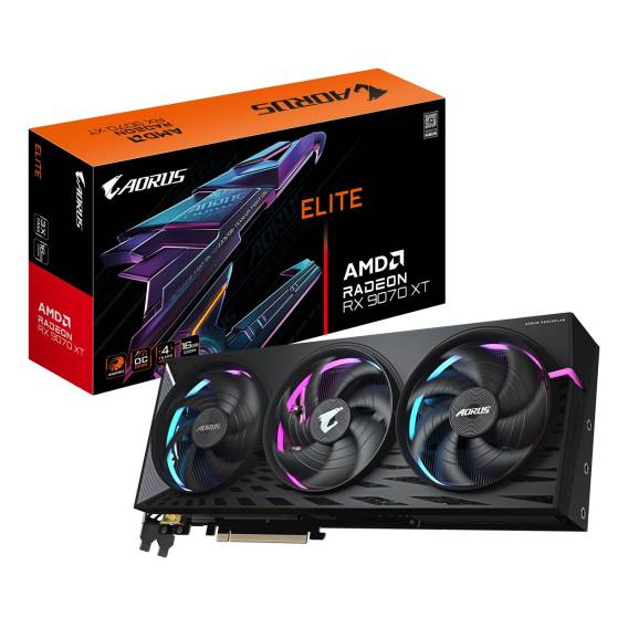 Obrázok pre GIGABYTE AORUS Radeon RX 9070 XT ELITE 16G AMD 16 GB GDDR6