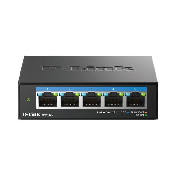 Obrázok pre D-Link DMS-105 Nespravované L2 2.5G Ethernet (100/1000/2500) Černá
