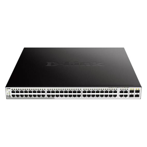Obrázok pre D-Link DGS-1210-52MP Řízený L2 Gigabit Ethernet (10/100/1000) Podpora napájení po Ethernetu (PoE) Černá, Šedá