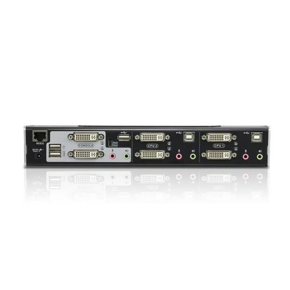 Obrázok pre ATEN CS1642A konzolový (KVM) přepínač Instalace do racku Černá, Stříbrná