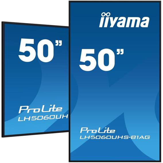Obrázok pre iiyama LH5060UHS-B1AG sdělovací displej Digitální tabule 125,7 cm (49.5") LED Wi-Fi 500 cd/m² 4K Ultra HD Černá Zabudovaný procesor Android 11 24/7