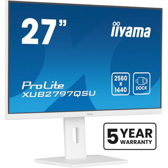 Obrázok pre iiyama ProLite XUB2797QSU-W2 počítačový monitor 68,6 cm (27") 2560 x 1440 px Quad HD LED Bílá