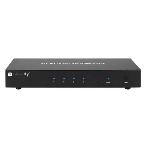 Obrázok pre Techly IDATA DP-KVM4 konzolový (KVM) přepínač Instalace do racku Černá