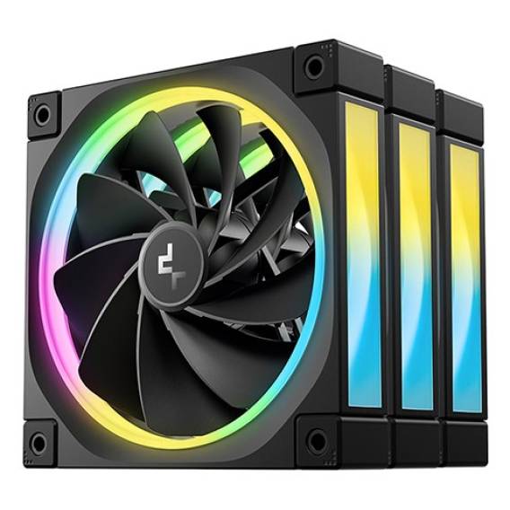 Obrázok pre DeepCool FL12R-3 IN 1 Počítačová skříň Ventilátor 12 cm Černá 3 kusů