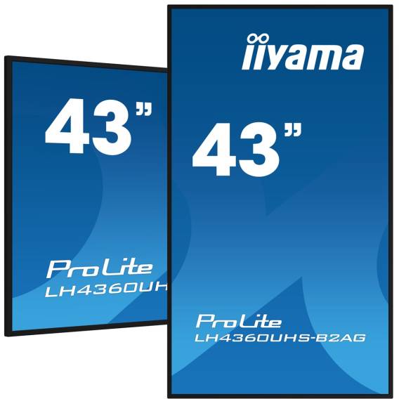 Obrázok pre iiyama LH4360UHS-B2AG sdělovací displej Digitální tabule 108 cm (42.5") LED Wi-Fi 500 cd/m² 4K Ultra HD Černá Zabudovaný procesor Android 11 24/7
