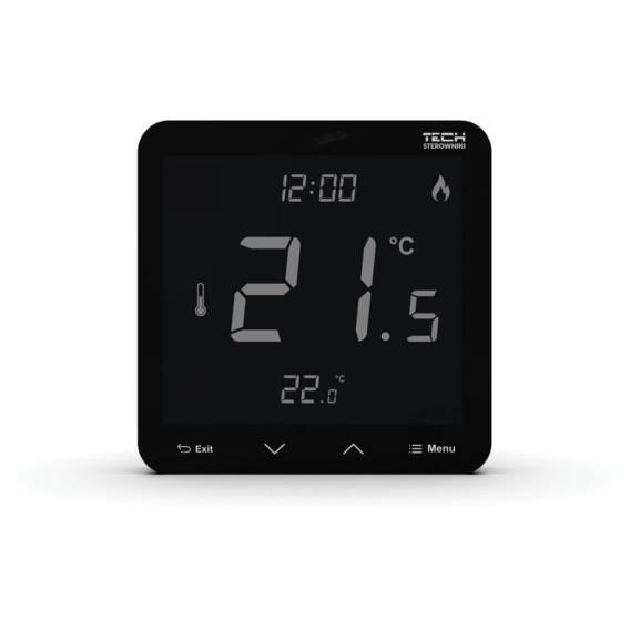 Obrázok pre Wireless room regulator black R-10S PLUS