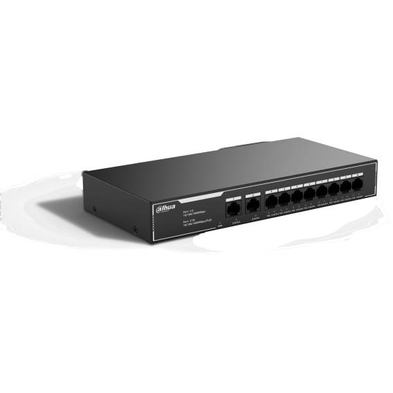Obrázok pre Dahua Technology PoE SG1010LP Nespravované L2 Gigabit Ethernet (10/100/1000) Podpora napájení po Ethernetu (PoE) Černá