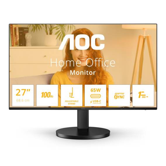 Obrázok pre AOC B3 Q27B3CF2 počítačový monitor 68,6 cm (27") 2560 x 1440 px Quad HD Černá
