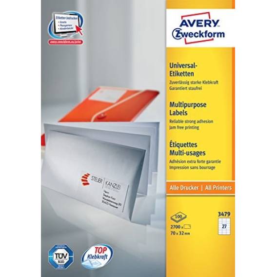 Obrázok pre Avery 3479 štítek pro tisk Bílá Samolepicí štítek
