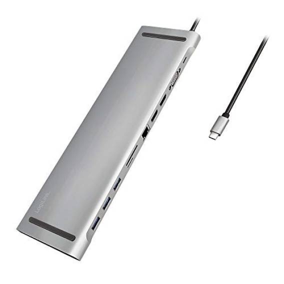 Obrázok pre LogiLink UA0373 dokovací stanice/replikátor portů Kabel USB 3.2 Gen 1 (3.1 Gen 1) Type-C Hliník