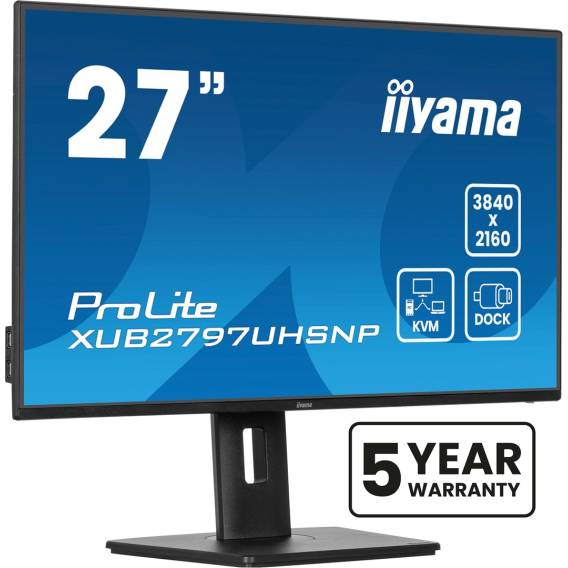 Obrázok pre iiyama ProLite XUB2797UHSNP-B1 počítačový monitor 68,6 cm (27") 3840 x 2160 px 4K Ultra HD LED Černá