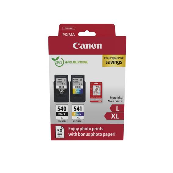 Obrázok pre Canon 5224B012 inkoustová náplň 2 kusů Originální Černá, Azurová, Purpurová, Žlutá