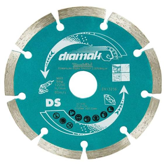 Obrázok pre MAKITA DIAMOND BLADE 125x22,23mm SEGMENT /10pcs. CONCRETE, BRICK, MARBLE