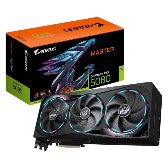 Obrázok pre Gigabyte GeForce RTX 5080 AORUS MASTER 16GB (GV-N5080AORUS M-16GD)