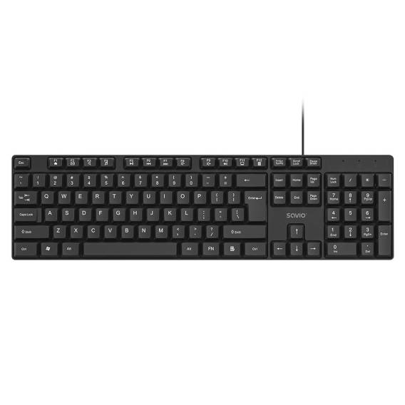 Obrázok pre Savio KB-01 klávesnice Domov/kancelář USB QWERTY Americká angličtina Černá