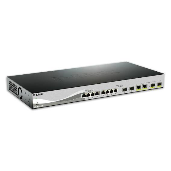 Obrázok pre D-Link DXS-1210-12TC/E síťový přepínač Řízený L2 10G Ethernet (100/1000/10000) 1U Černá, Stříbrná