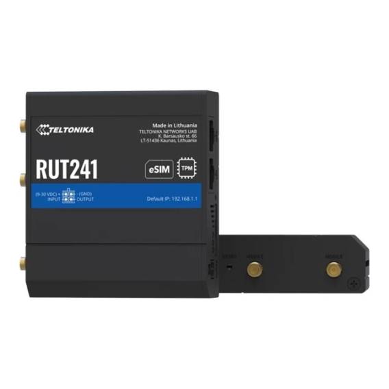 Obrázok pre Teltonika RUT241 eSIM | Industrieller 4G-LTE-Router | Cat 4, 2x RJ45 100Mb/s, eSIM