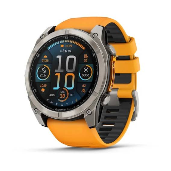 Obrázok pre Garmin Fenix 8 3,56 cm (1.4") AMOLED 51 mm Digitální 454 x 454 px Dotyková obrazovka Titanová Wi-Fi GPS