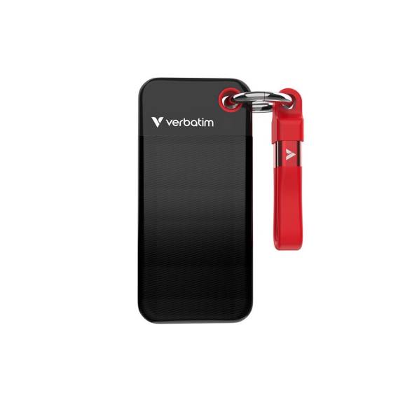 Obrázok pre Verbatim Pocket SSD 2 TB USB typu C 3.2 Gen 2 (3.1 Gen 2) Černá, Červená