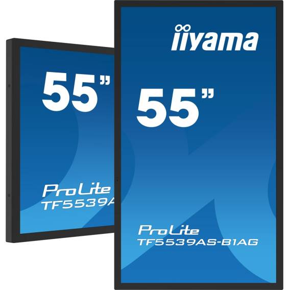 Obrázok pre iiyama TF5539AS-B1AG sdělovací displej Stánkový design 138,7 cm (54.6") LED 435 cd/m² 4K Ultra HD Černá Dotyková obrazovka Zabudovaný procesor Android 11 24/7