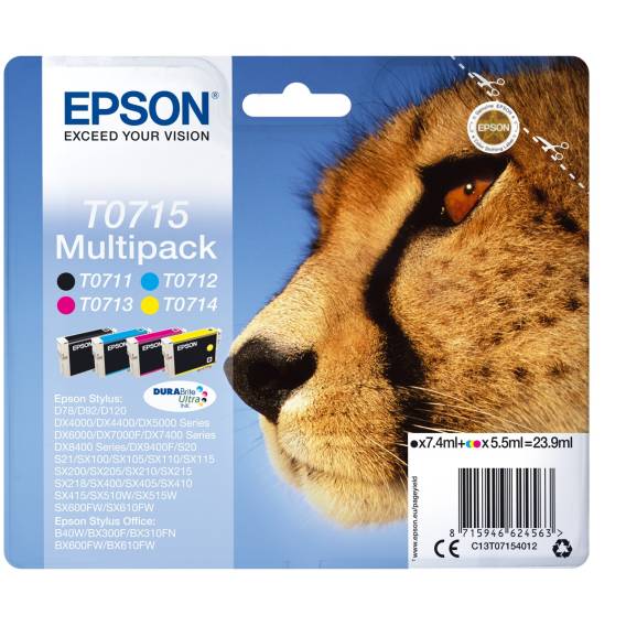 Obrázok pre Epson Multipack 4-barevná T0715 DURABrite Ultra Ink