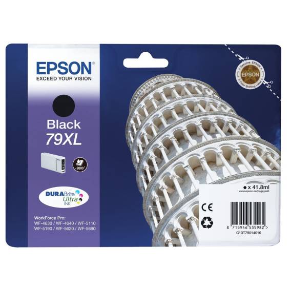 Obrázok pre Epson Tower of Pisa Singlepack Black 79XL DURABrite Ultra Ink
