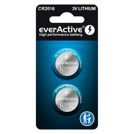 Obrázok pre Mini lithiová baterie everActive CR2016- blistr 2 ks.