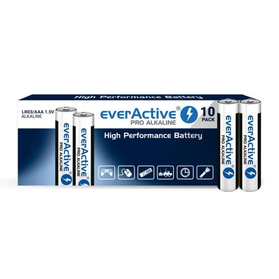 Obrázok pre Alkalické baterie everActive Pro Alkaline LR03 AAA - sáček 10 kusů