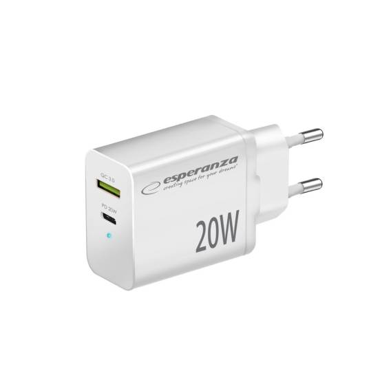 Obrázok pre Esperanza EZC105W Síťová nabíječka 20W Bílá