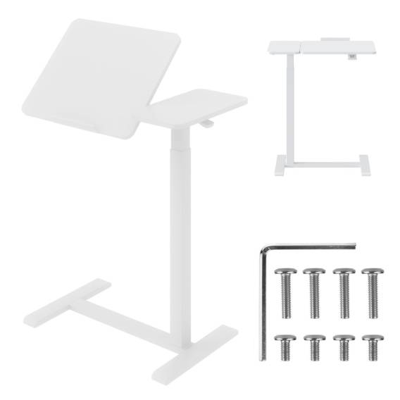 Obrázok pre Mobilní stojan na psací stůl/notebook Maclean, bílý, výškově nastavitelný 76-109 cm, max. 30 kg , MC-120 W
