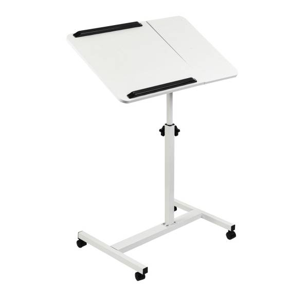 Obrázok pre Mobilní stojan na psací stůl/notebook Maclean, bílý, výškově nastavitelný 59-89 cm, max. 30 kg , MC-121 W