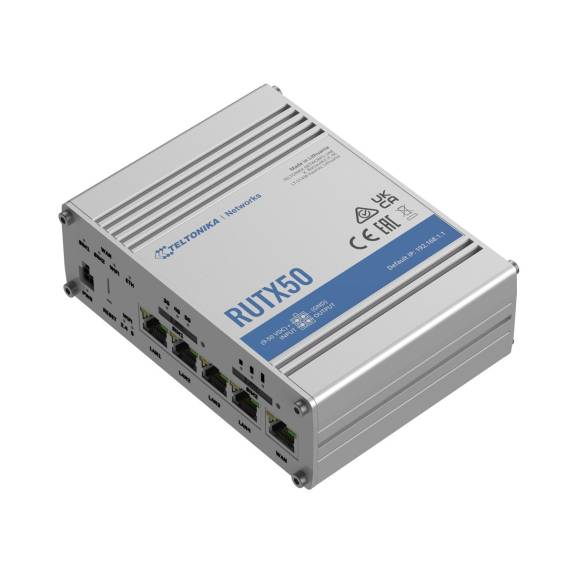 Obrázok pre Teltonika RUTX50 bezdrátový router Gigabit Ethernet 5G Nerezová ocel