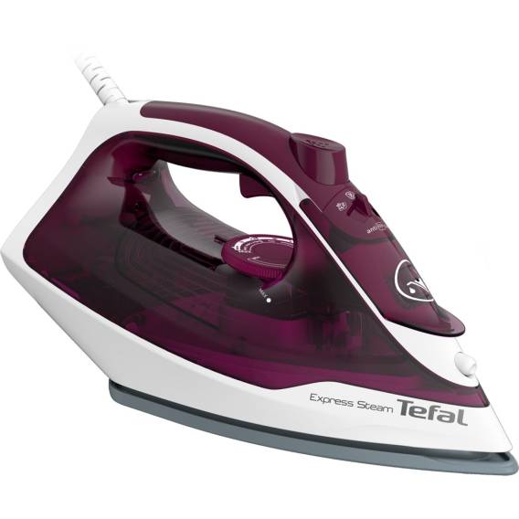 Obrázok pre Tefal Express Steam FV2835E0 žehlička Suché i parní žehlení Ceriliová žehlicí plocha 2400 W Purpurová, Bílá