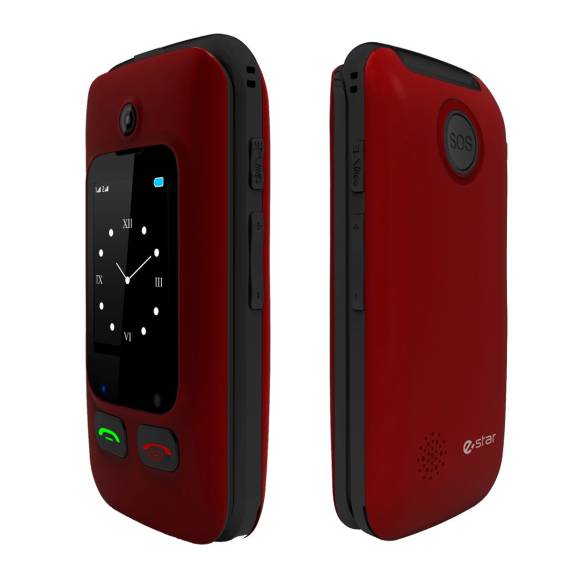 Obrázok pre eSTAR Digni Flip 6,1 cm (2.4") 102 g Černá, Červená Telefon pro seniory
