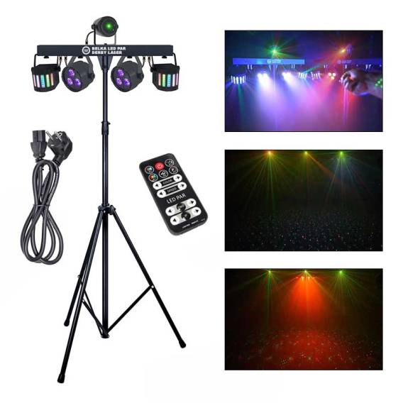 Obrázok pre LIGHT4ME Belka LED Par Derby Laser - sada osvětlení