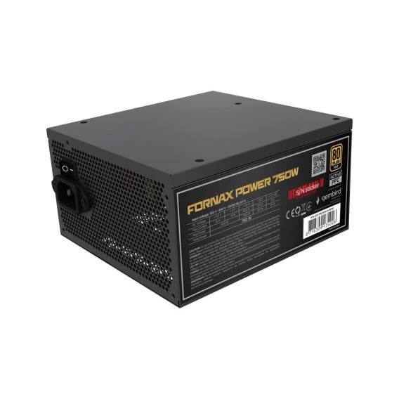 Obrázok pre Gembird CCC-PSUGOLD-750W Napájecí zdroj Fornax Power 750W aktivní PFC 12cm ventilátor 80+Gold