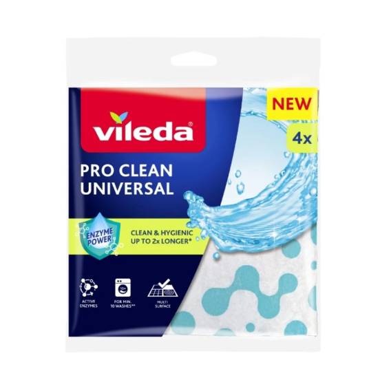 Obrázok pre Univerzální utěrka s enzymy Vileda Pro Clean 4 ks.