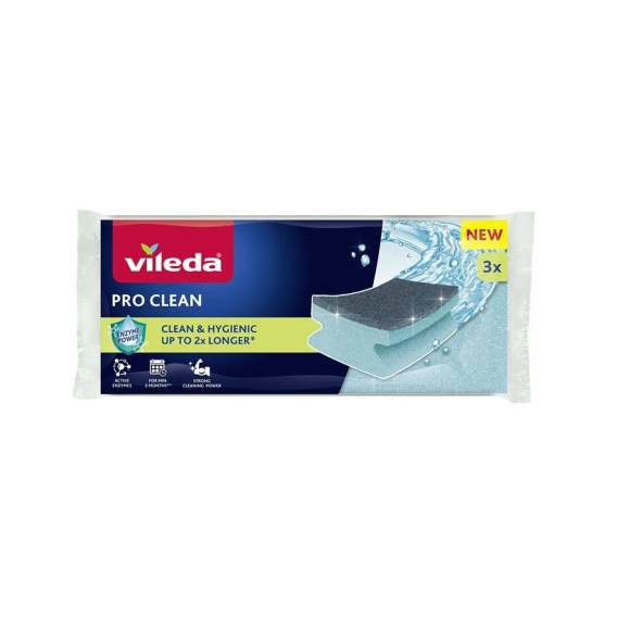 Obrázok pre Enzymatická profilovaná drátěnka Vileda Pro Clean 3 ks.