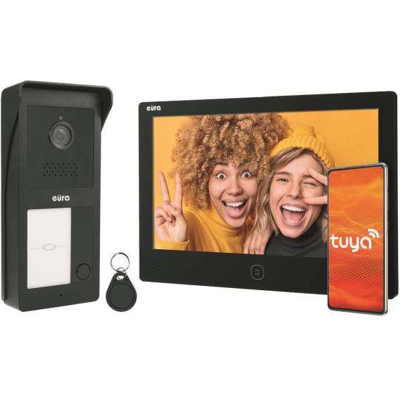 Obrázok pre Video Door Phone EURA VDP-49A3-2TY black Tuya
